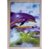 Wooden 12 Piece Dolphins Puzzle Wooden 12 Piece Dolphins Puzzle